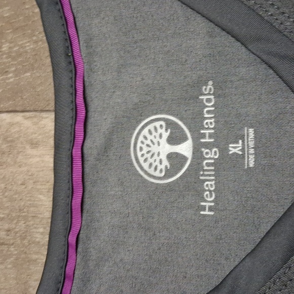 Womens Healing Hands Medical Nursing Work Scrub Top Shirt‎ - Picture 6 of 8